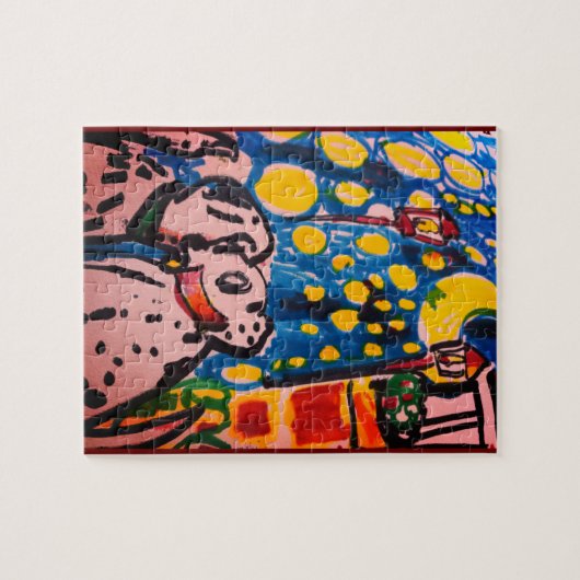 Twee Dalmatiërs houden van kunst Legpuzzel (Horizontaal)