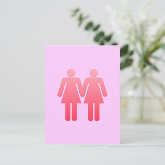 Twee dames briefkaart (Staand voorkant)