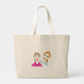 Twee dames canvas tas (Achterkant)