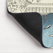 Twee dames converseren, Hiroshige, 1853 Mousepad Muismat (Hoek)