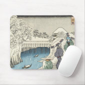 Twee dames converseren, Hiroshige, 1853 Mousepad Muismat (Met muis)