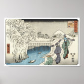 Twee dames converseren, Hiroshige, 1853 Poster (Voorkant)
