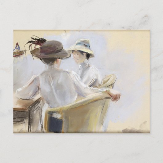 Twee Dames door het water Briefkaart (Voorkant)