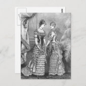 "Twee dames in de avondpers" Briefkaart (Voorkant / Achterkant)