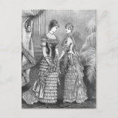 "Twee dames in de avondpers" Briefkaart (Voorkant)