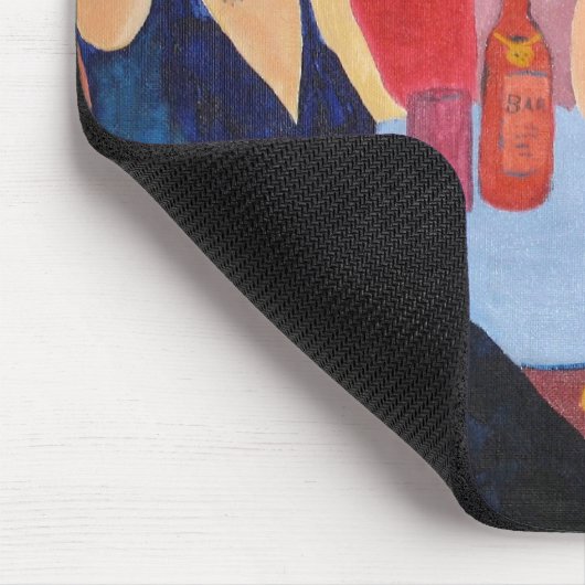 Twee dames in een café muismat (Hoek)