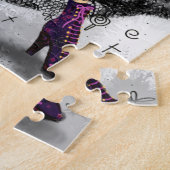 Twee dames in het zwart en wit, moderne jurken legpuzzel (Zijkant)