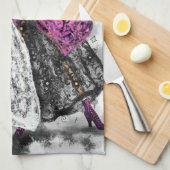 Twee dames in kant jurken keukenhanddoek (Quarter Fold)