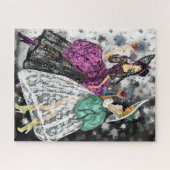 Twee dames in zwart-wit kleden Mode Legpuzzel (Horizontaal)