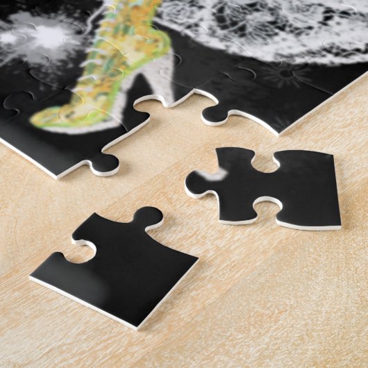 Twee dames in zwart-wit kleden Mode Legpuzzel (Zijkant)