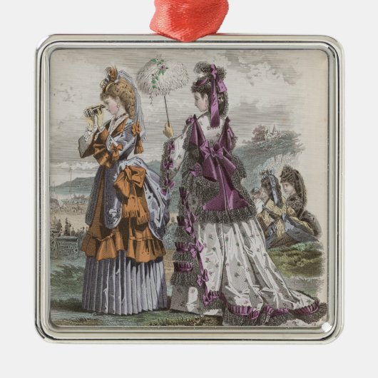 Twee dames metalen ornament (Voorkant)