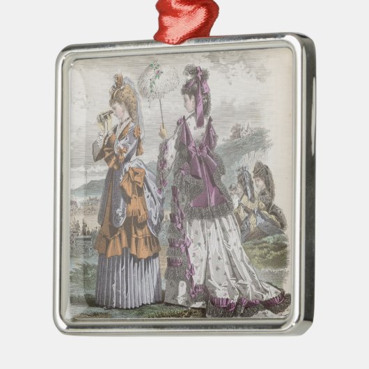 Twee dames metalen ornament (Links)