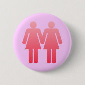 Twee dames ronde button 5,7 cm (Voorkant)