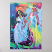 Twee dames schilderen poster (Voorkant)