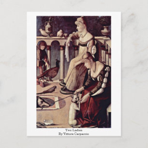 Twee dames van Vittore Carpaccio Briefkaart