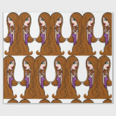 Twee dameszodiacs-pakpapier cadeaupapier (Vlak)