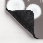 Twee Dandelions Taupe Rustic-landen Muismat (Hoek)