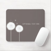 Twee Dandelions Taupe Rustic-landen Muismat (Met muis)