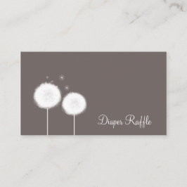 Twee Dandelions Taupe Rustic Raffle Kaarten