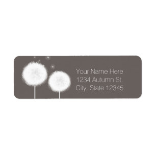 Twee Dandelions Taupe Rustic Wedding Etiket