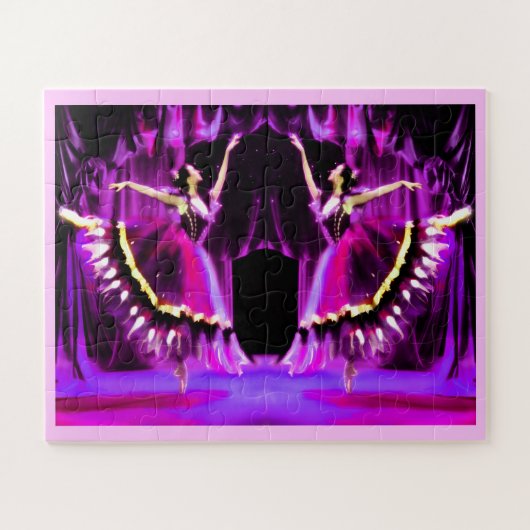 Twee dansende ballerina's kunst legpuzzel (Horizontaal)