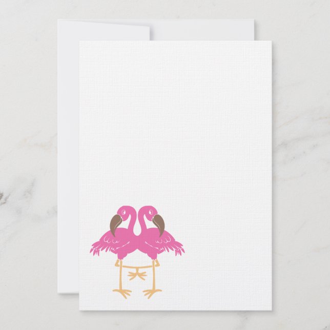 Twee dansende flamingos (Voorkant)