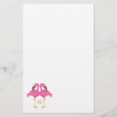 Twee dansende flamingos briefpapier (Voorkant)