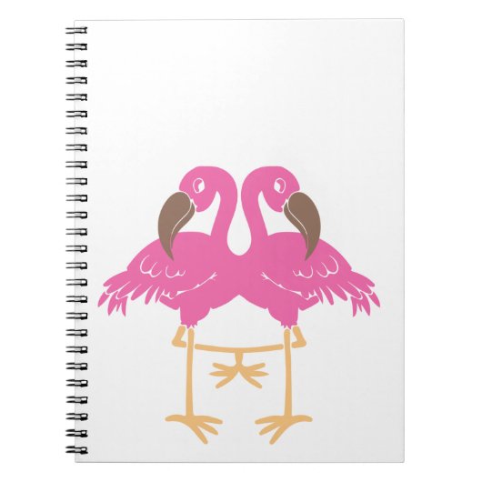 Twee dansende flamingos notitieboek (Voorkant)
