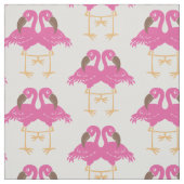 Twee dansende flamingos stof (Swatch)