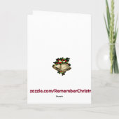 Twee dansende koppels en een jonge engel die erop feestdagen kaart (Achterkant)