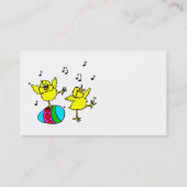 twee dansende kuiken en eitje . png visitekaartje (Achterkant)