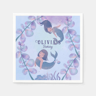 Twee dansende zeemeermin servet