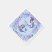 Twee dansende zeemeermin servet (Hoek)