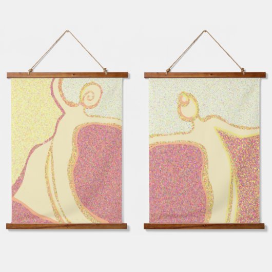 Twee danseres poster paar hangend wandkleed (Dubbel)