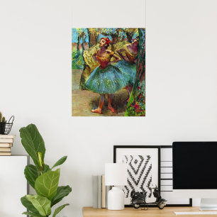 Twee danseressen van Edgar Degas, Kunst van het ba Poster