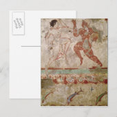 Twee dansers en dolfijnen briefkaart (Voorkant / Achterkant)