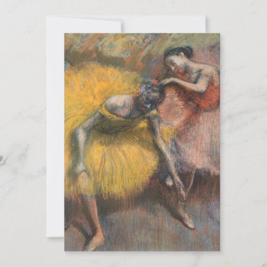 Twee dansers, geel en roze | Edgar Degas (Voorkant)