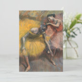 Twee dansers, geel en roze | Edgar Degas (Staand voorkant)