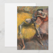 Twee dansers, geel en roze | Edgar Degas (Voorkant / Achterkant)