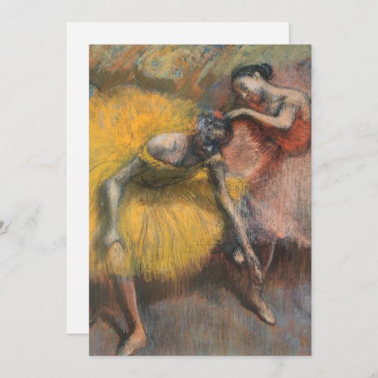 Twee dansers, geel en roze | Edgar Degas (Voorkant / Achterkant)