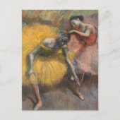 Twee dansers, geel en roze | Edgar Degas Briefkaart (Voorkant)