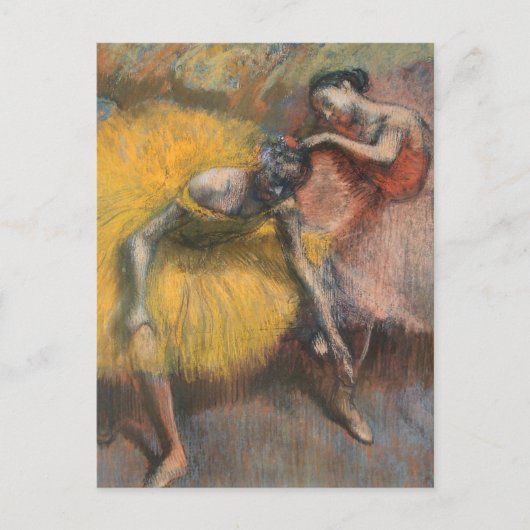 Twee dansers, geel en roze | Edgar Degas Briefkaart (Voorkant)