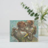Twee dansers, Halve lengte, Degas Art Briefkaart (Staand voorkant)