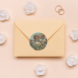 Twee dansers, Halve lengte, Degas Art Ronde Sticker