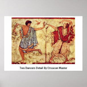Twee dansers in detail door Etruscan Master Poster