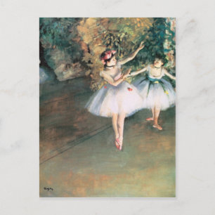 Twee dansers op een Niveau 1874 Degas Briefkaart
