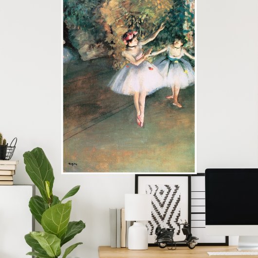 Twee dansers op een podium, 1874 - Edgar Degas Poster (Thuiskantoor)