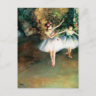 Twee dansers op een podium door Degas Briefkaart