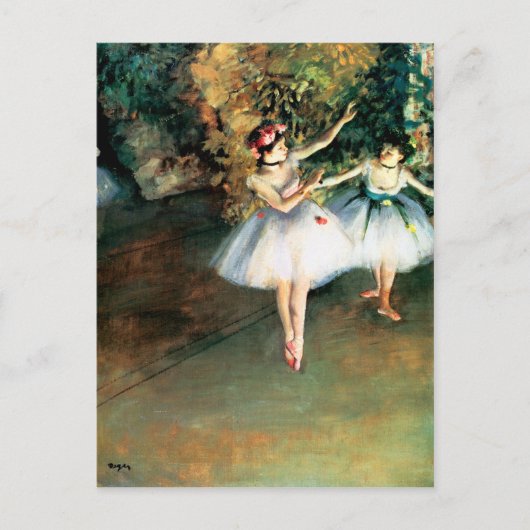 Twee dansers op een podium door Degas Briefkaart (Voorkant)