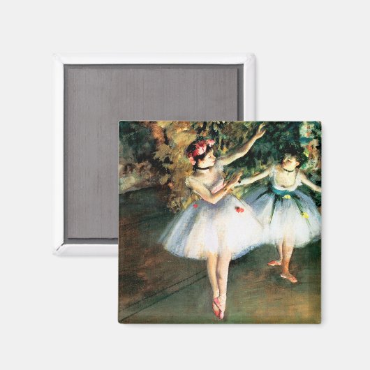 Twee dansers op een podium door Degas Magneet (Voorkant / Achterkant)